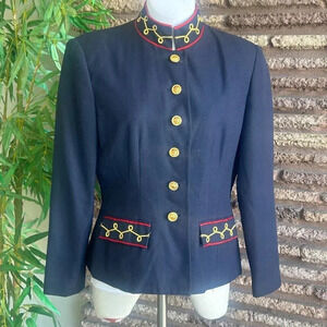 Morgan Miller Vintage 90s Military Inspired Navy Jacket Size 12